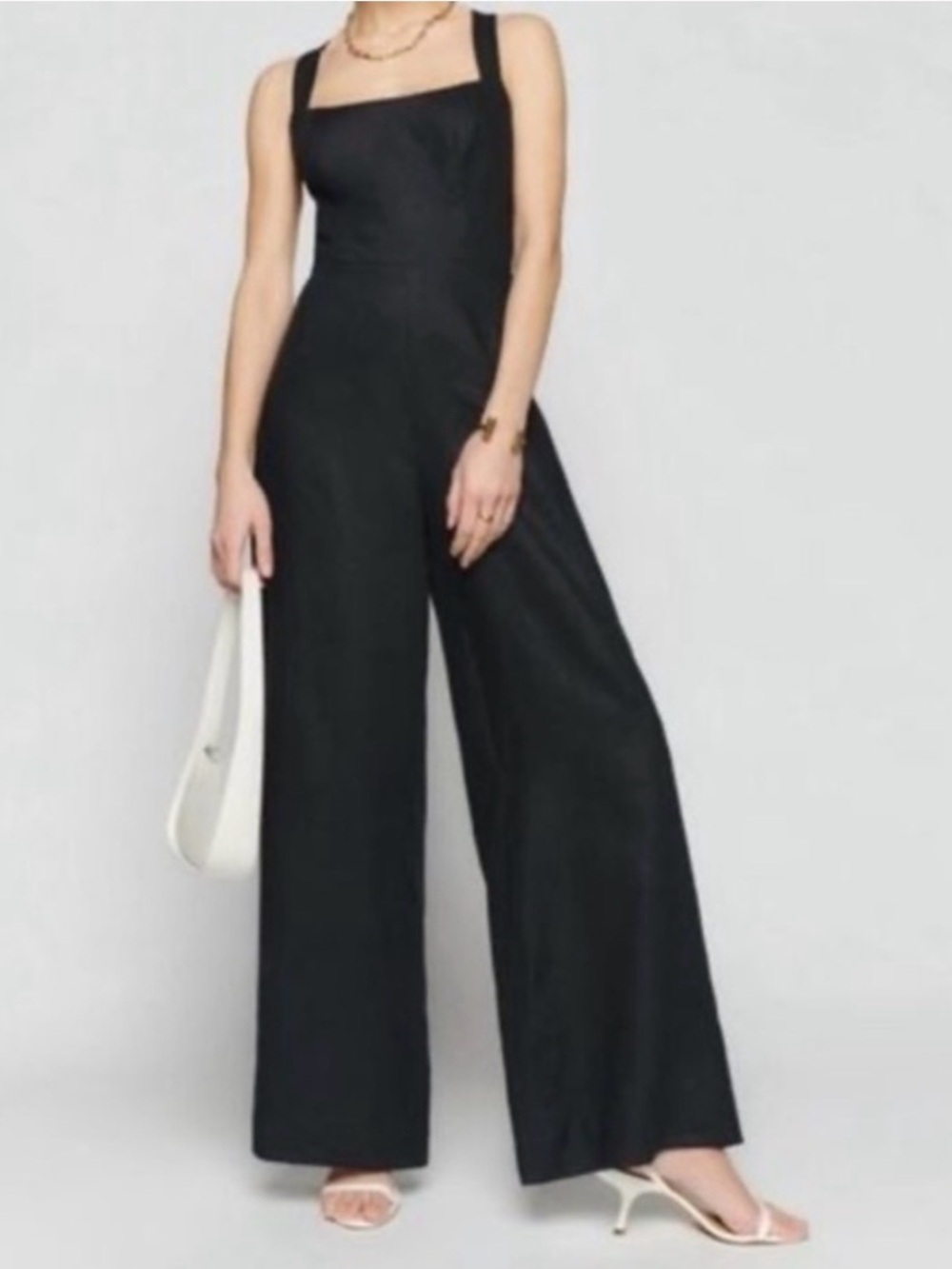 Reformation Black Wide Leg Jumpsuit NWT Size 4